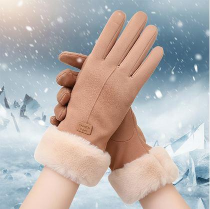 Obrázek z Rukavice s kožíškem - hnědé