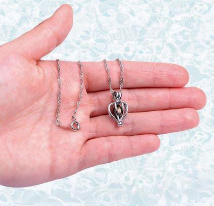 Obrázek z Perla přání v perlorodce s náhrdelníkem, náušnicemi a prstýnkem