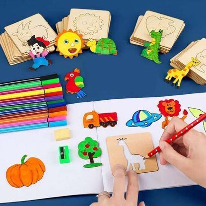 Obrázek Dřevěná sada na obkreslování 100 ks