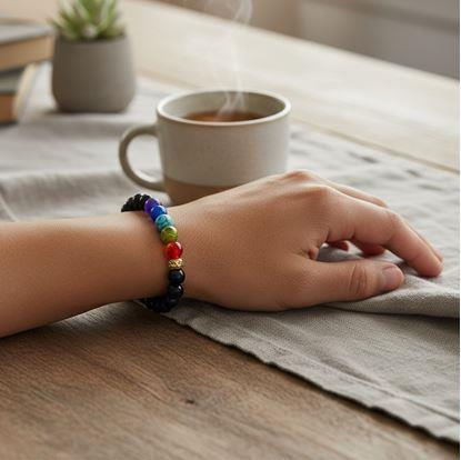 Obrázek Minerální náramek sedmi čaker