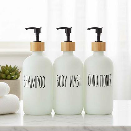 Obrázek z Dávkovače do koupelny na šampon, kondicionér a sprchový gel