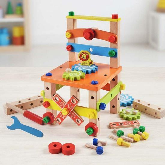 Obrázek z Dřevěná vzdělávací židlička