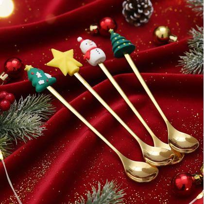Obrázek z Sada vánočních lžiček v dárkové krabiččce 4 ks