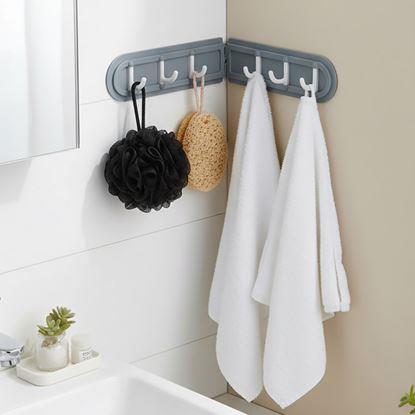 Obrázek Nalepovací rohový věšák se 6 háčky