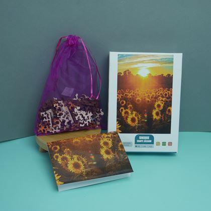 Obrázek z Dřevěné puzzle s nepravidelnými tvary - polární záře