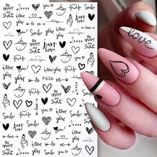 Obrázek z Sada samolepek na nehty - 93 ks zamilované