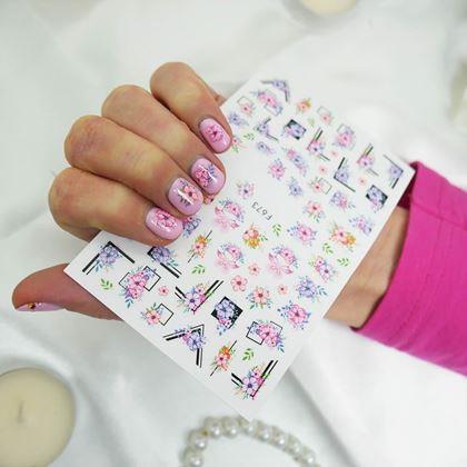Obrázek z Sada samolepek na nehty - 71 ks květy