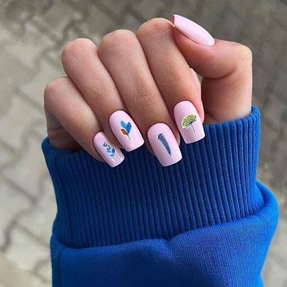 Obrázek z Sada samolepek na nehty - 104 ks lístky