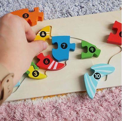 Obrázek Dřevěné puzzle s čísly