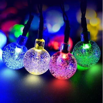 Obrázek z Dekorativní solární barevné osvětlení 30 žárovek 4,4 m