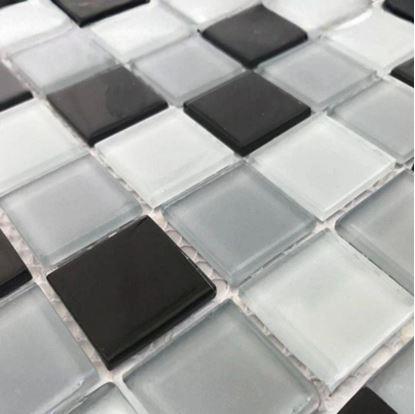 Obrázek Skleněná mozaika na mřížce 30 x 30 cm