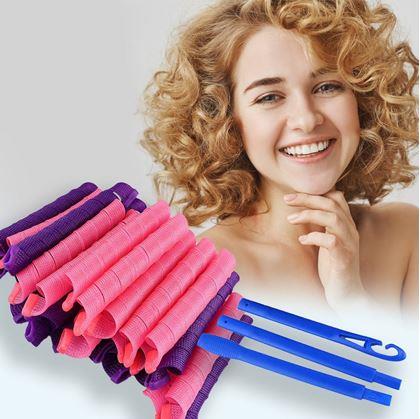 Obrázek z Spirálové natáčky s háčkem, 50 cm - 20 ks