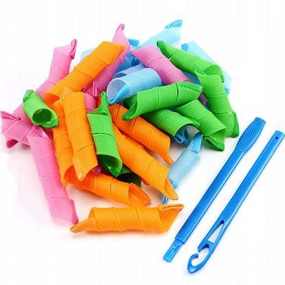 Obrázek Spirálové natáčky s háčkem, 50 cm - 20 ks