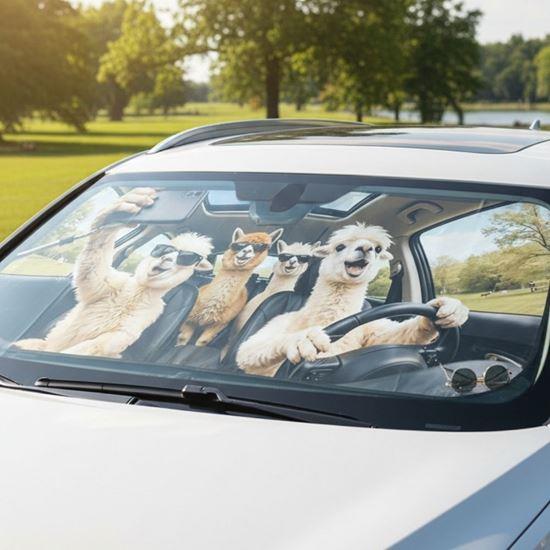 Obrázek z Protisluneční clona do auta s přísavkami - lamy