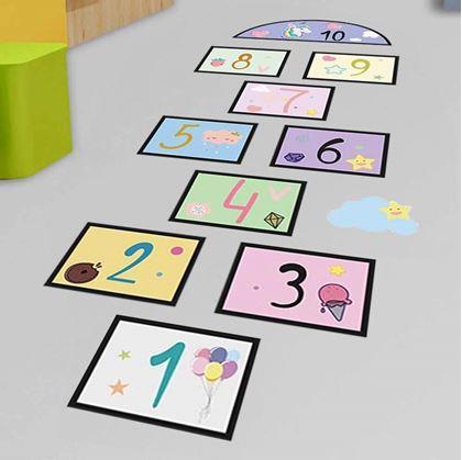 Obrázek z Samolepky na podlahu - skákací panák