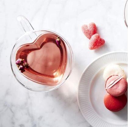 Obrázek z Skleněný hrnek s dvojitou stěnou - srdíčko