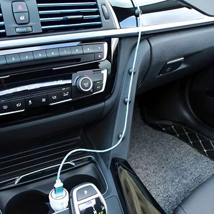 Obrázek z 5 ks Nalepovací držáky na kabely - černý