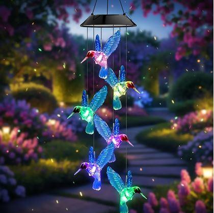 Obrázek z Solární závěsná dekorace - létající kolibříci