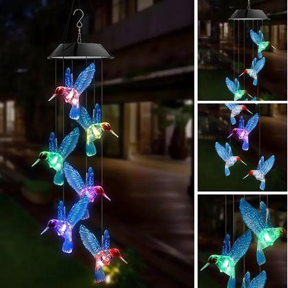 Obrázek z Solární závěsná dekorace - létající kolibříci