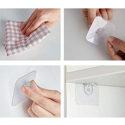 Obrázek z Nalepovací držák na poličku 10 ks