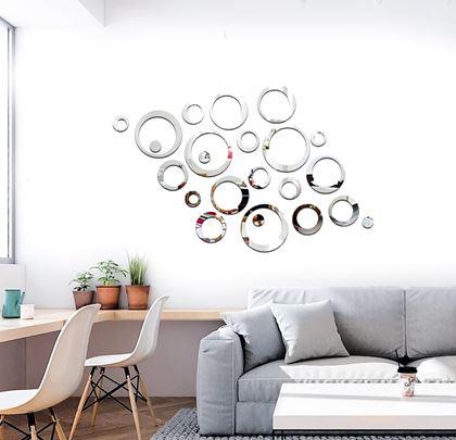 Obrázek z Nálepky na zeď/zrcadlo - kruhy