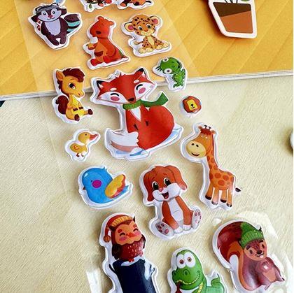 Obrázek z Vypouklé samolepky se zvířátky - liška a kamarádi