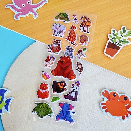 Obrázek z Vypouklé samolepky se zvířátky - méďa a kamarádi