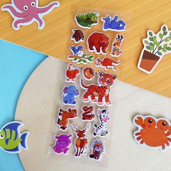 Obrázek z Vypouklé samolepky se zvířátky - tygřík a kamarádi