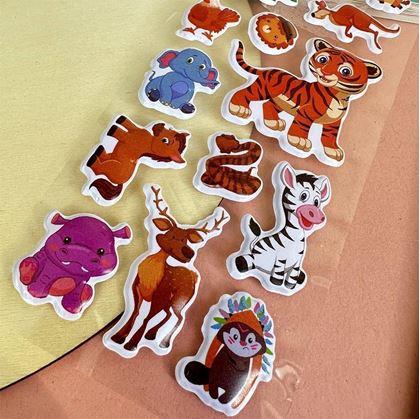 Obrázek z Vypouklé samolepky se zvířátky - tygřík a kamarádi