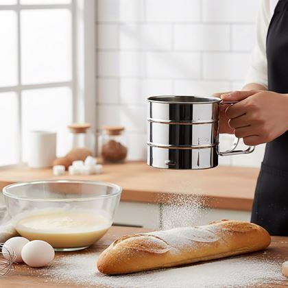 Obrázek z Nerezové kuchyňské sítko s odměrkou