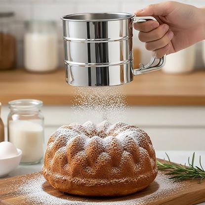 Obrázek Nerezové kuchyňské sítko s odměrkou