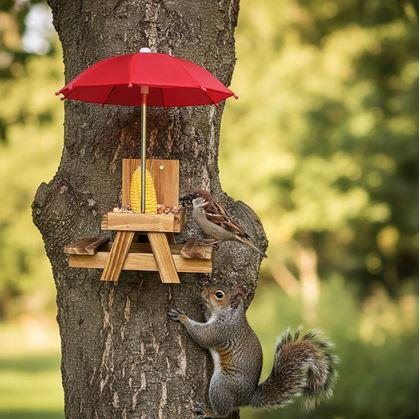 Obrázek z Dřevěné krmítko