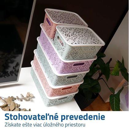 Obrázek z Úložný box s víkem malý - růžový