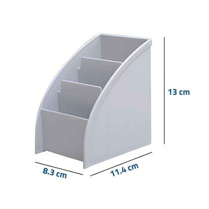Obrázek z Organizér na stůl s přihrádkami - světle šedý