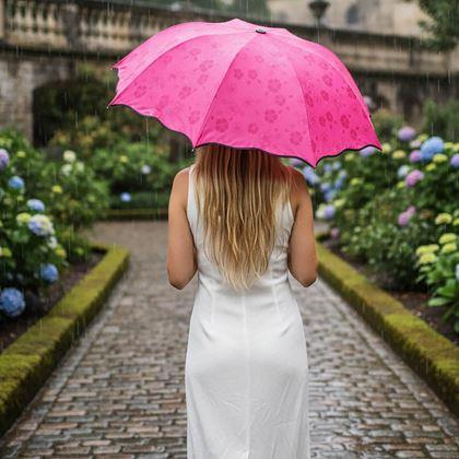 Obrázek z Magický deštník skládací - tmavě růžový