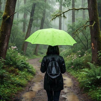 Obrázek z Magický deštník skládací - limetkový