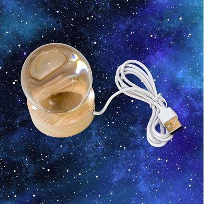 Obrázek z  LED svítící skleněná koule - srdce