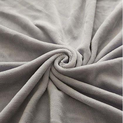 Obrázek z Mikroplyšové prostěradlo 90 x 200 cm - světle šedé