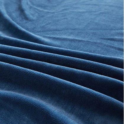 Obrázek z Mikroplyšové prostěradlo 90 x 200 cm - tmavě modré