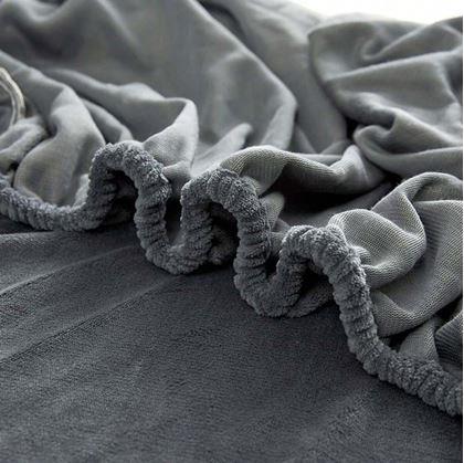 Obrázek z Mikroplyšové prostěradlo 90 x 200 cm - tmavě šedé