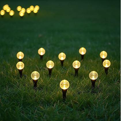 Obrázek z Solární LED světlo do země s bublinkovým efektem - 10 světelných bodů
