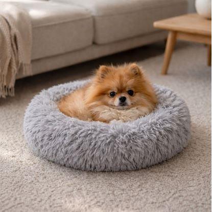 Obrázek Chlupatý pelíšek pro kočky, průměr 40 cm