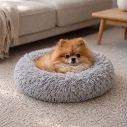 Obrázek z Chlupatý pelíšek pro kočky, průměr 40 cm