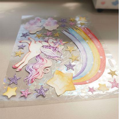 Obrázek Dětská samolepka na okno - jednorožec