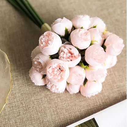 Obrázek Umělá kytice - pivoňka, 9 stonků