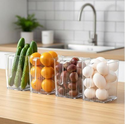 Obrázek z Průhledný organizér do lednice s  úchytkou