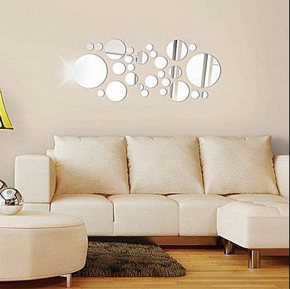 Obrázek z Nálepky na zeď/zrcadlo - kolečka 32 ks