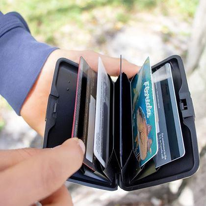 Obrázek z Praktická dokladovka/kovové pouzdro na karty - černá