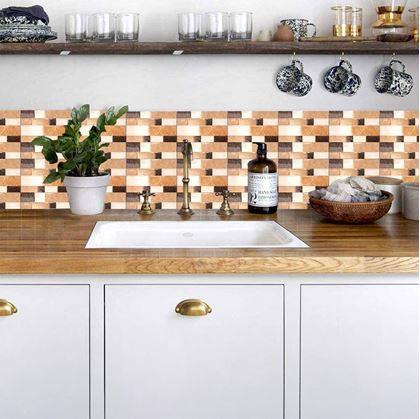 Obrázek z Samolepící obklady 6 ks - hnědé