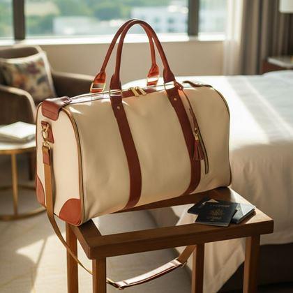 Obrázek z Skládací cestovní taška - béžová